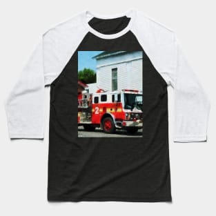 Firemen - Fire Engine in Front of Fire Station Baseball T-Shirt